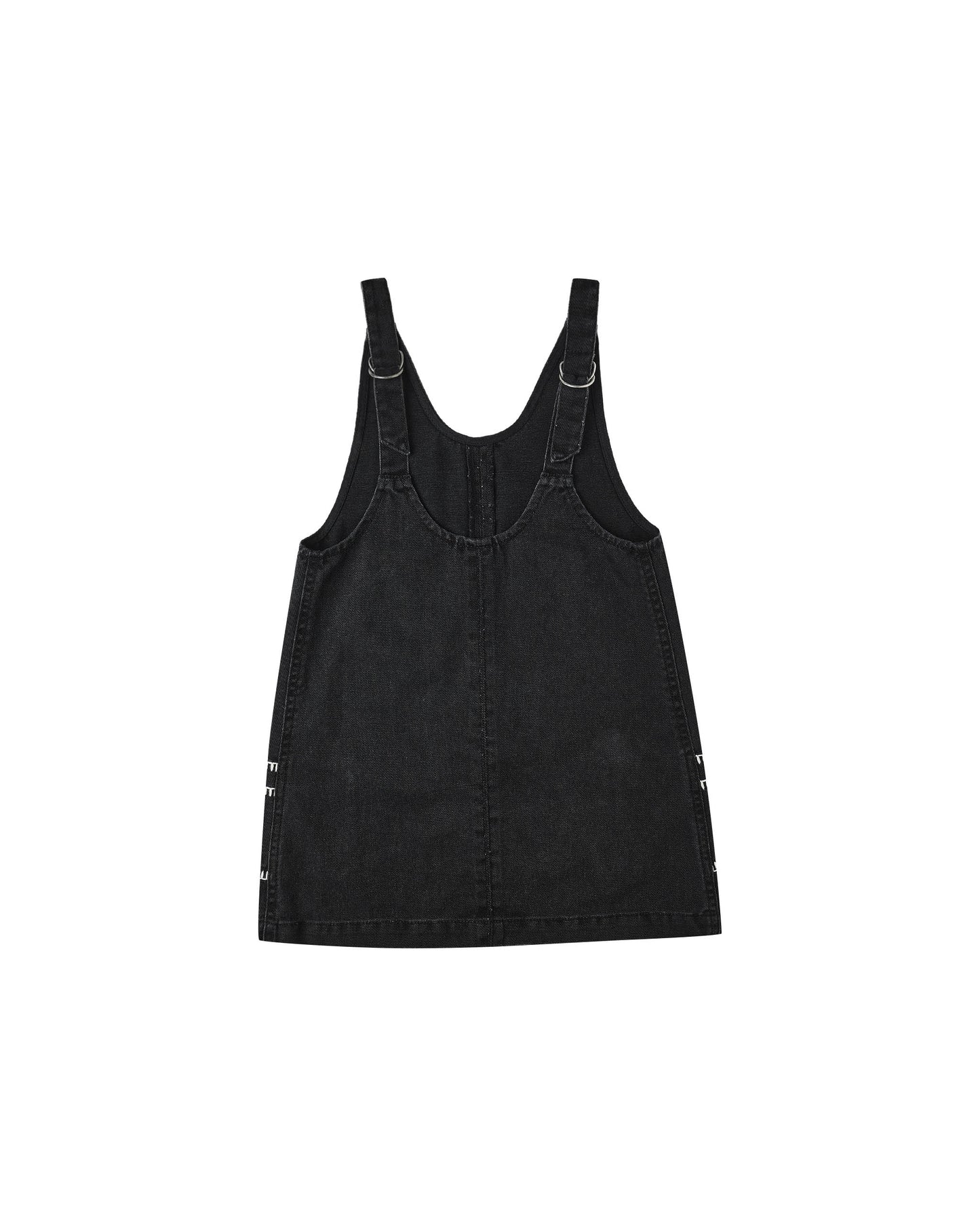 Rylee + Cru V-Neck Overall Dress Washed Black