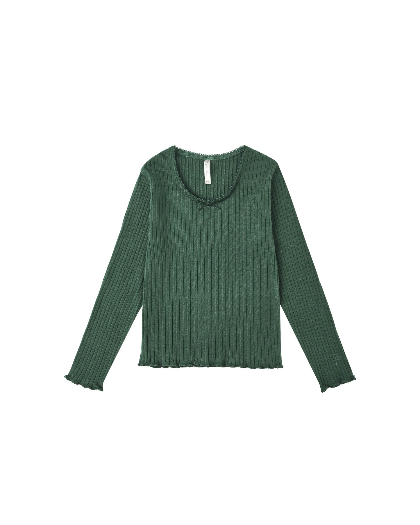 Rylee + Cru Ribbed Long Sleeve Green