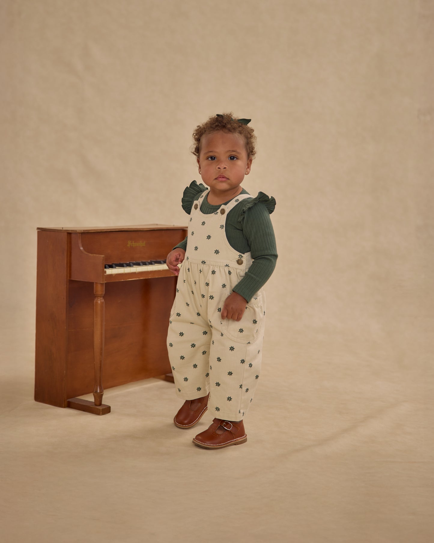 Rylee + Cru Wide Leg Overall Mini Daisy