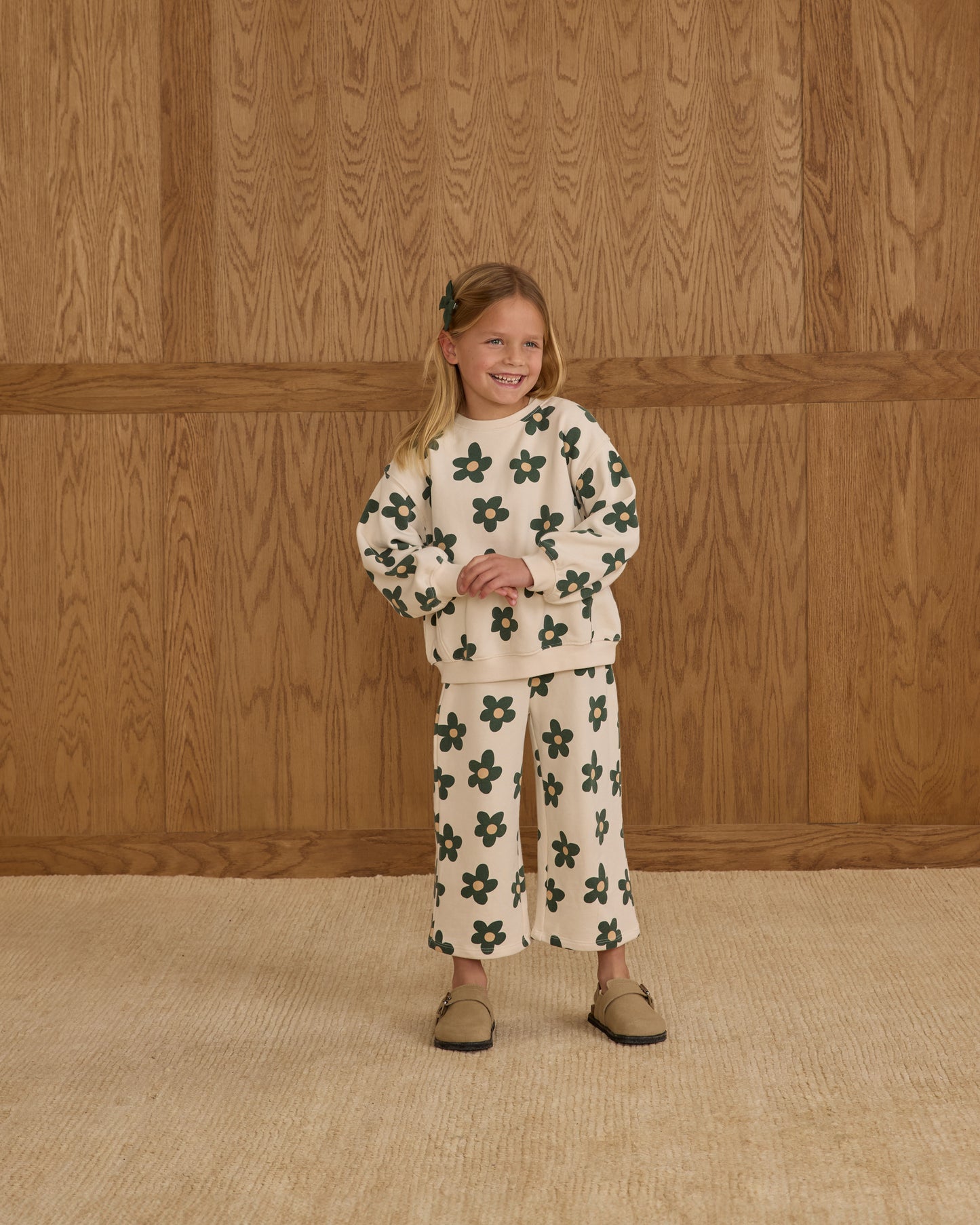 Rylee + Cru Wide Leg Sweatpant Daisy