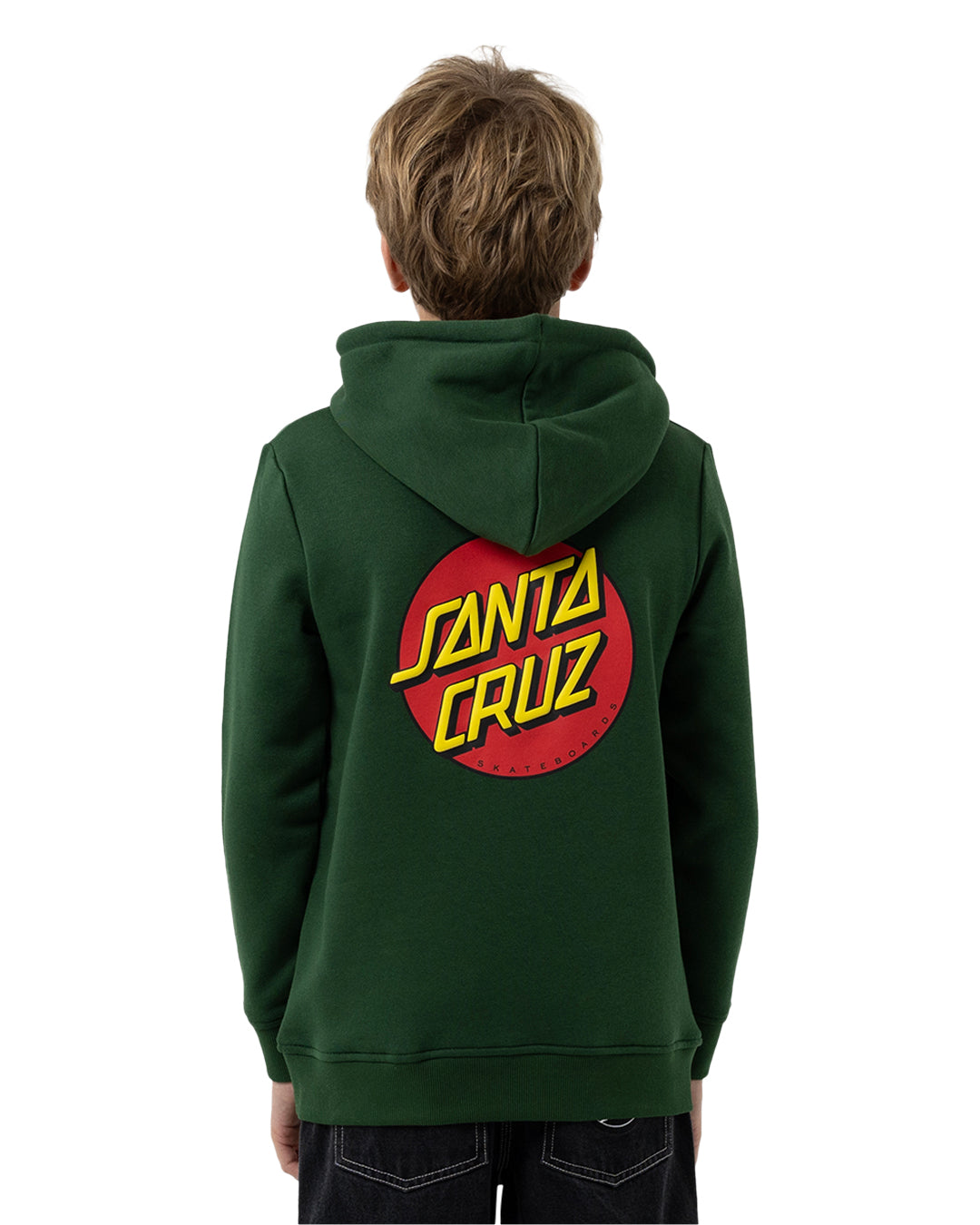 Santa Cruz Classic Dot Puff Chest Hoodie Dark Green