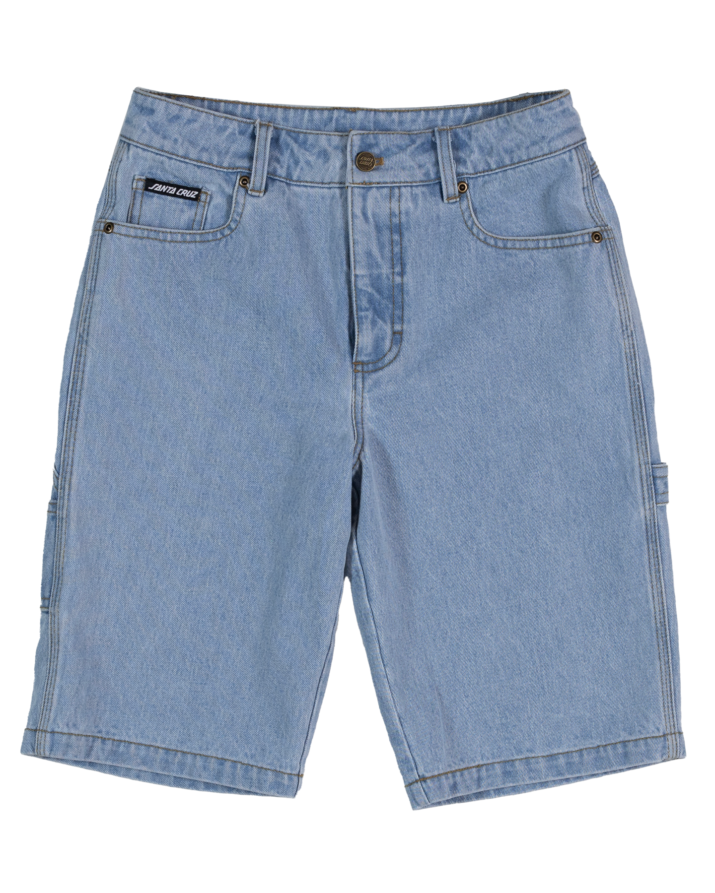 Santa Cruz Classic Dot Carpenter Jean Shorts Light Washed