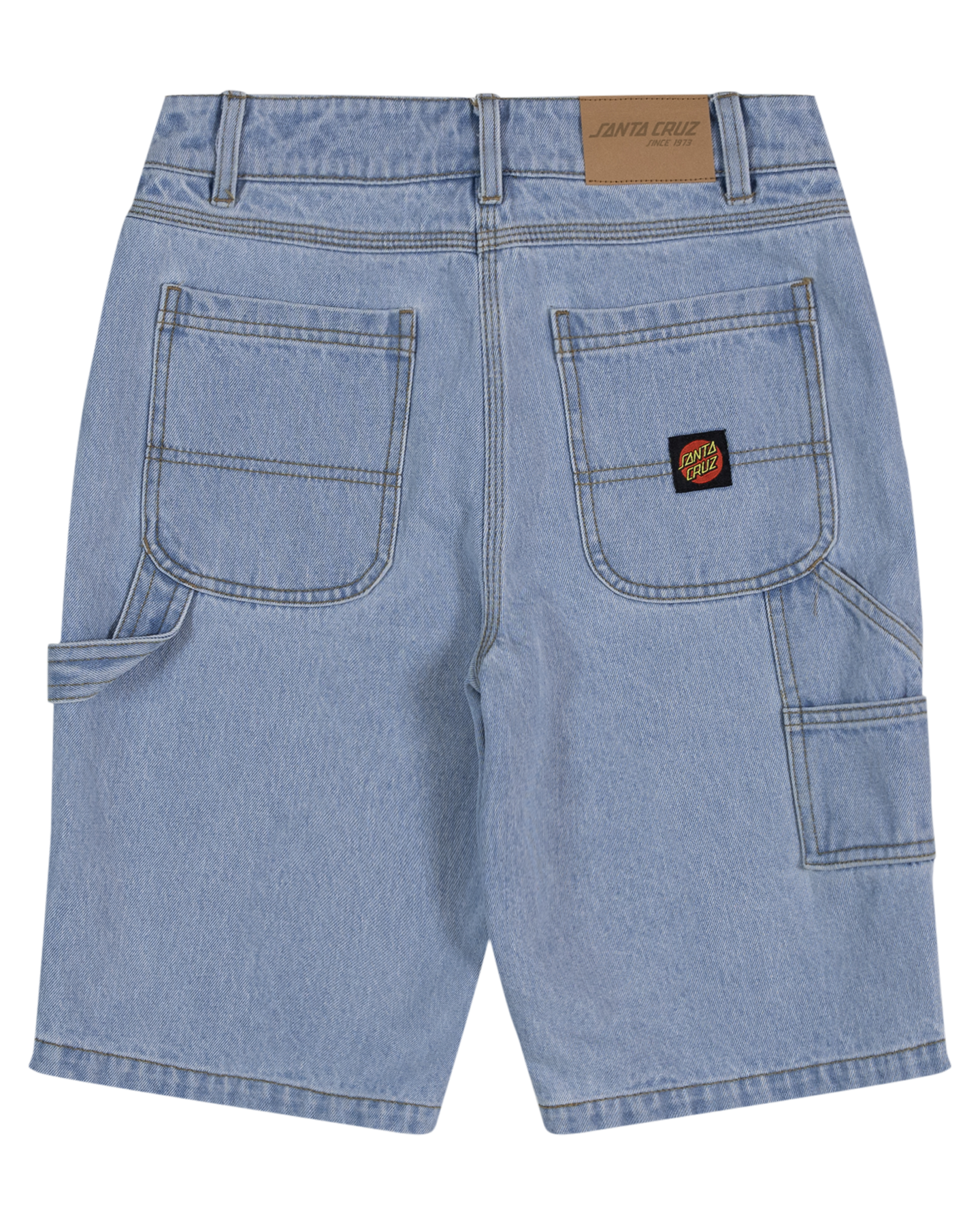 Santa Cruz Classic Dot Carpenter Jean Shorts Light Washed