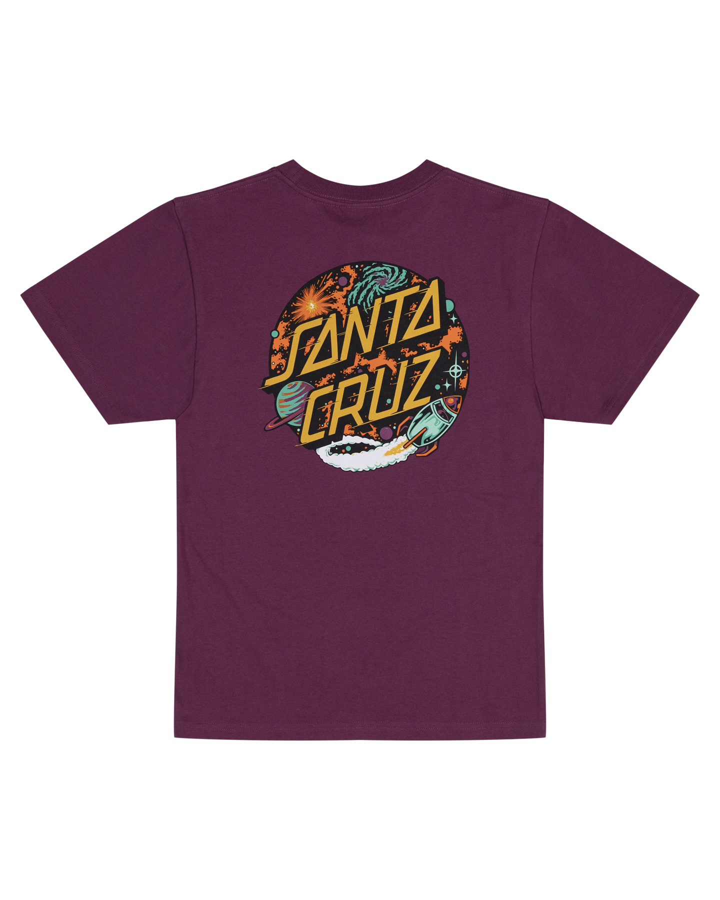 Santa Cruz Space Dot Rocket Tee Maroon