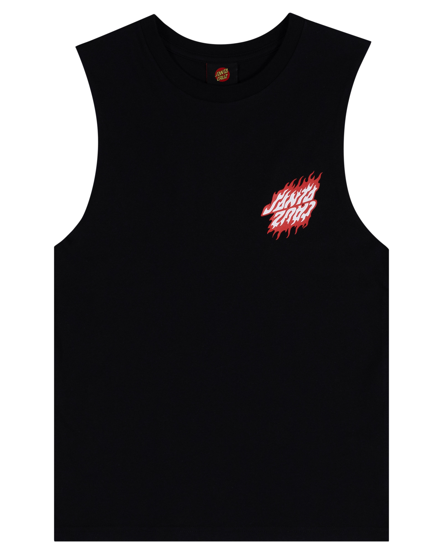 Santa Cruz Flamed Dot Upside Down Muscle Tee Black