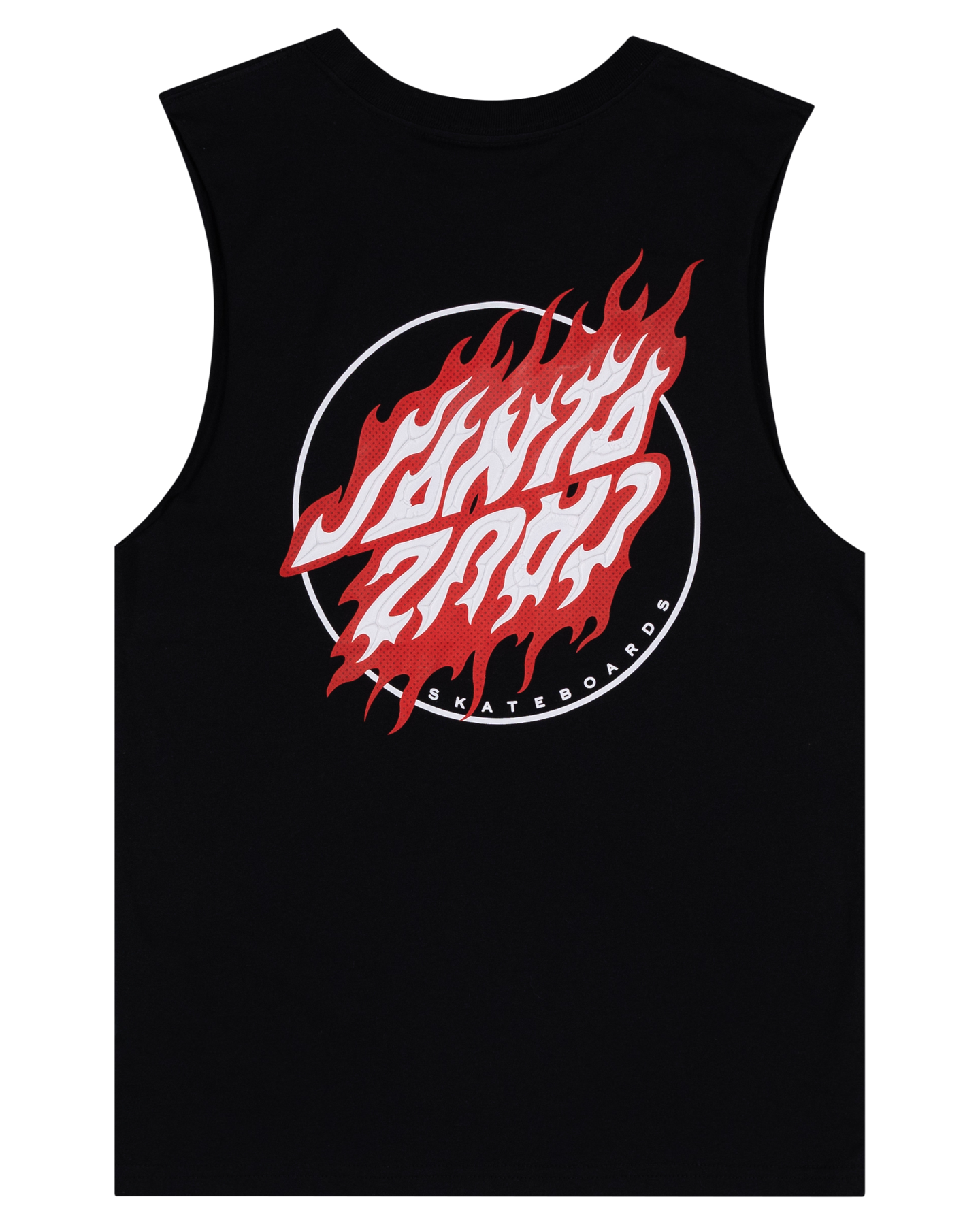 Santa Cruz Flamed Dot Upside Down Muscle Tee Black