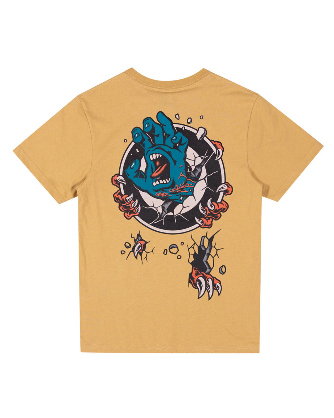 Santa Cruz Roskopp Screaming Target Centre Tee Tan
