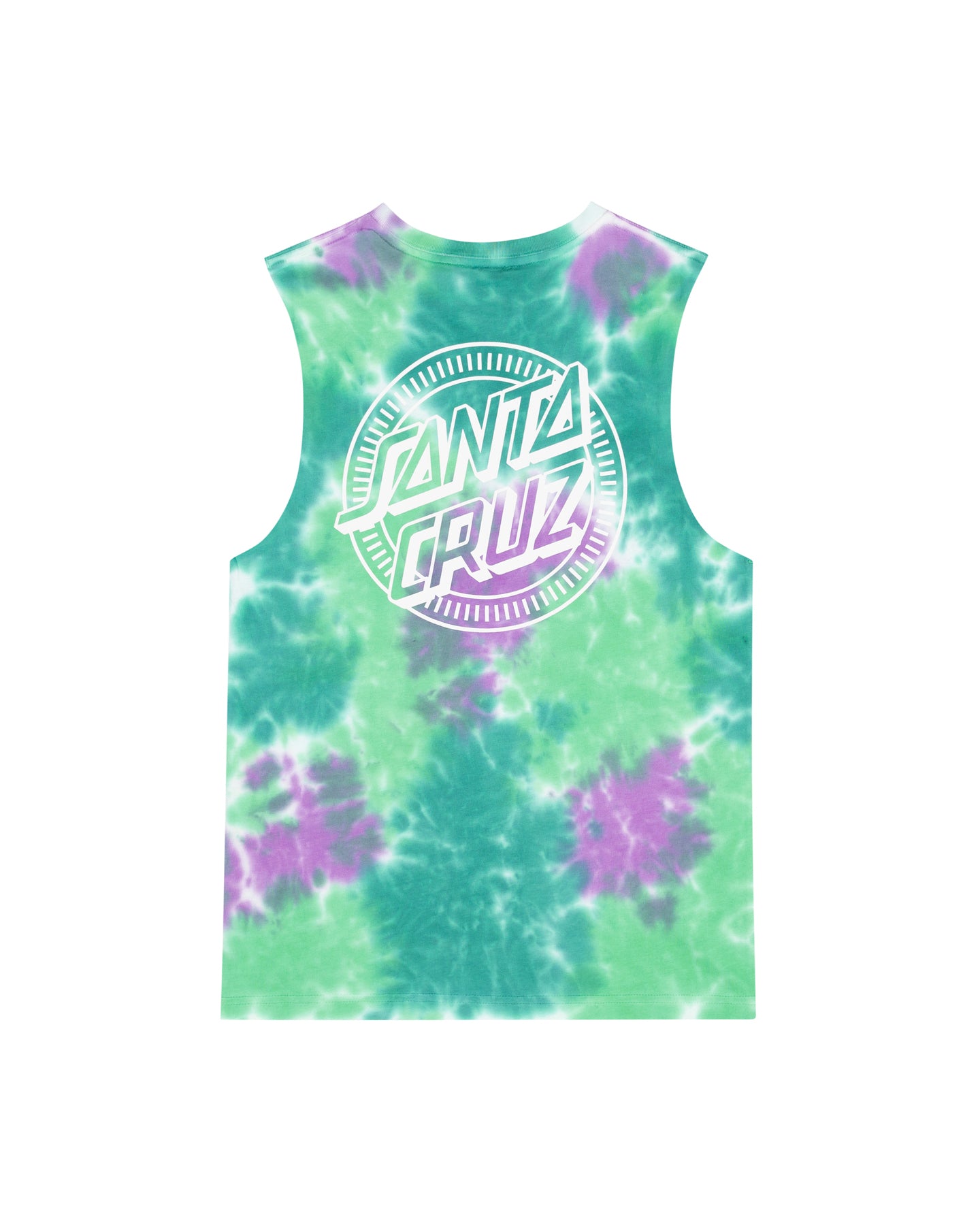Santa Cruz Industrial Dot Mono Muscle Light Green Tie Dye