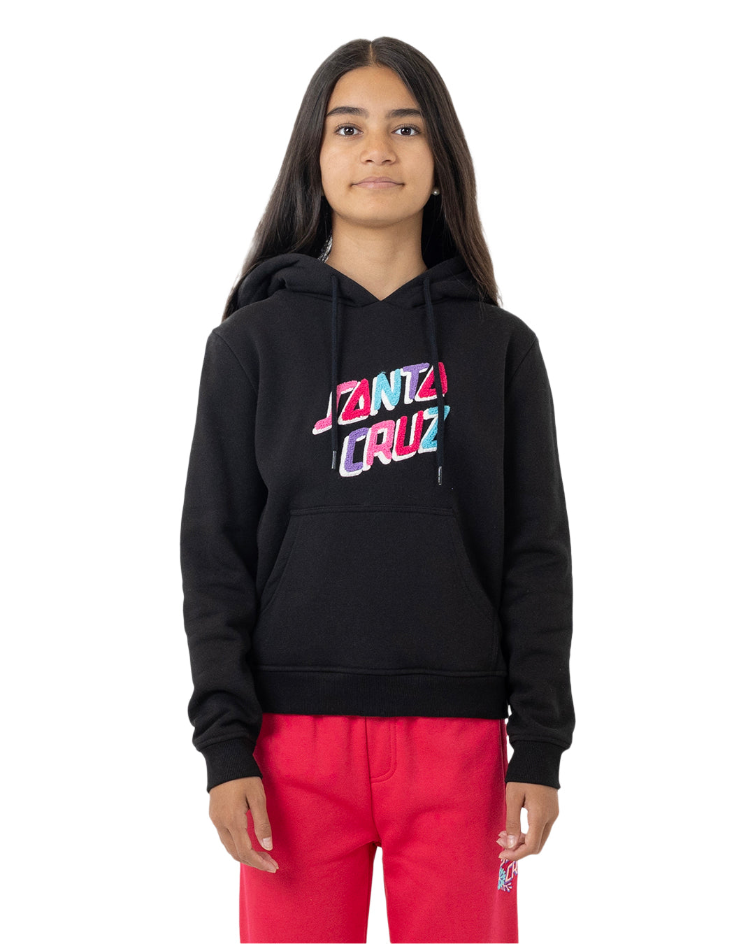 Santa Cruz Spirit Stack Strip Front Hoodie Black