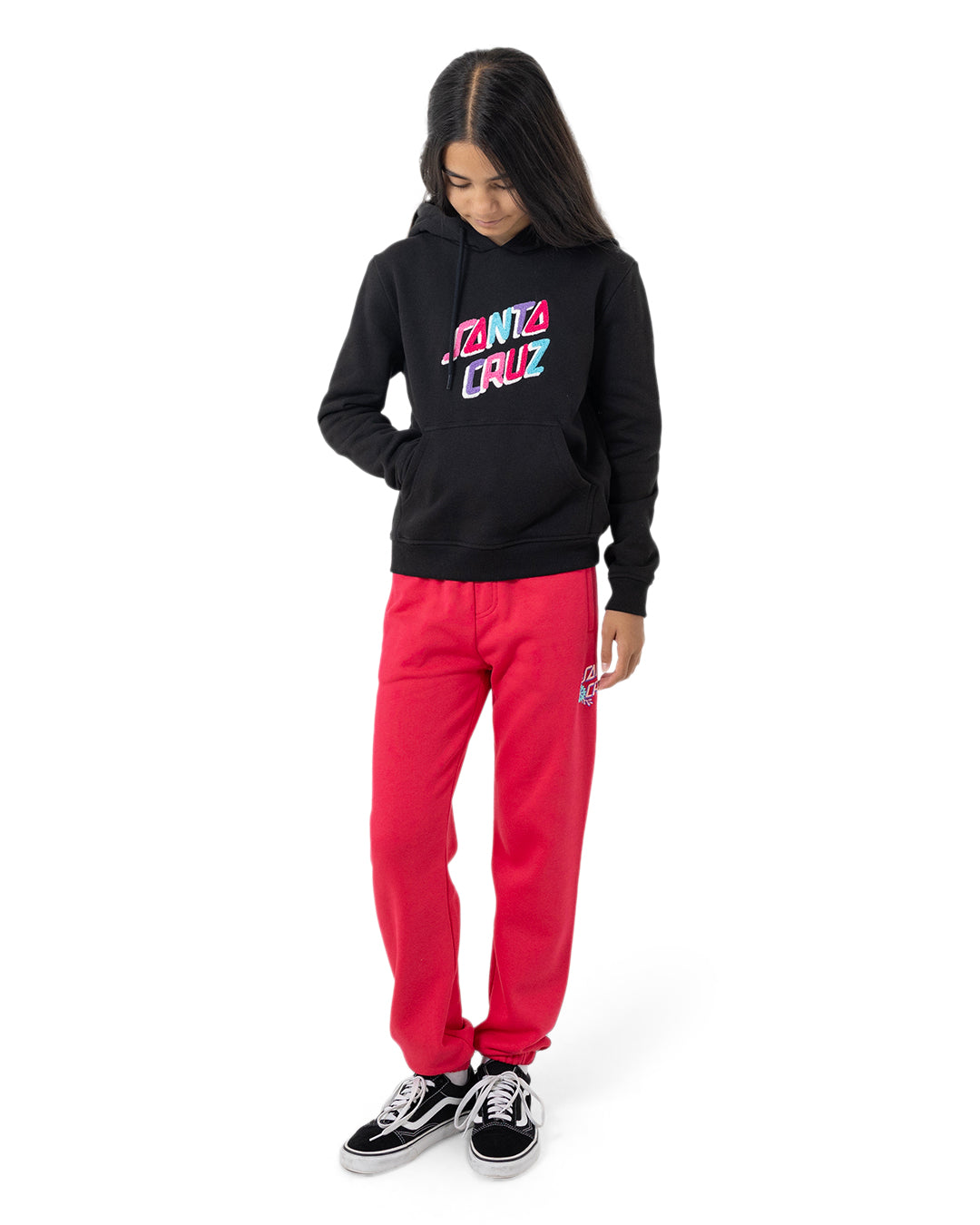 Santa Cruz Spirit Stack Strip Front Hoodie Black