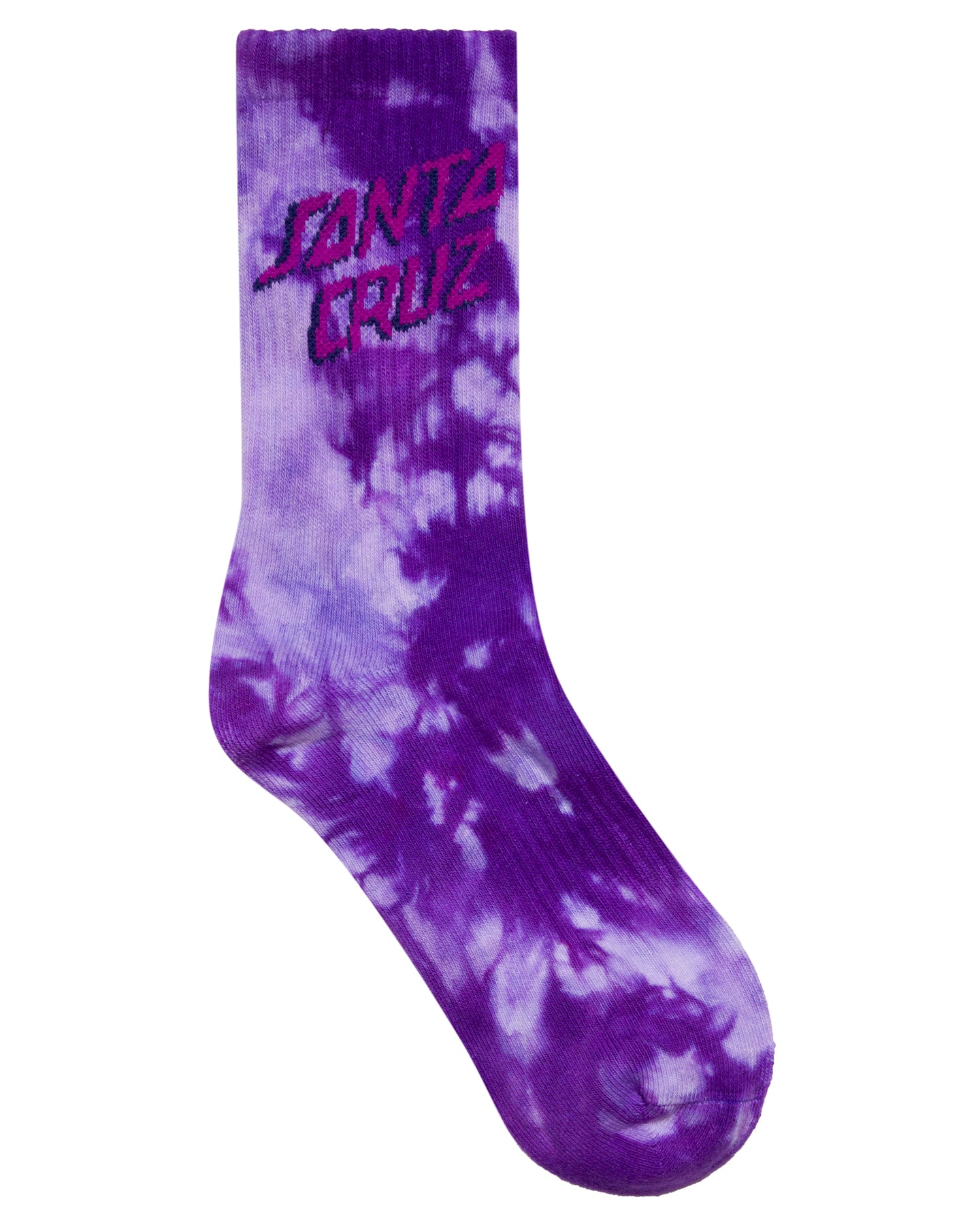Santa Cruz Free Spirit Stack Crew Sock 2pack Pink Coral | Iris Tie Dye