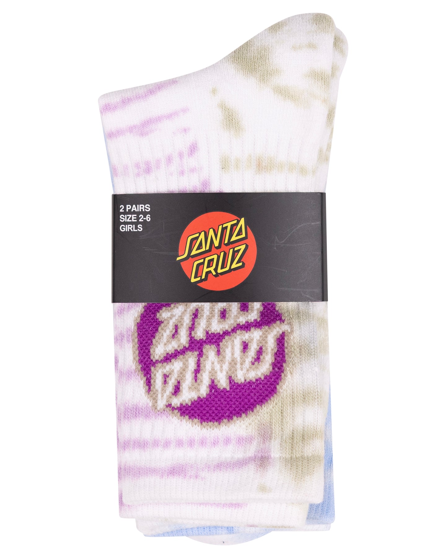 Santa Cruz Other Dot Redux Crew Sock 2 Pack Olive | Blue Tie Dye