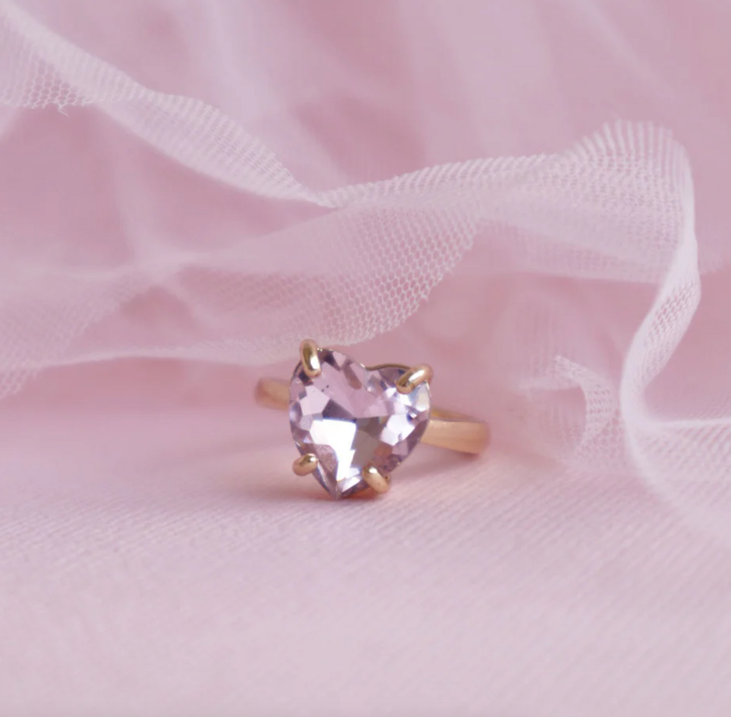 Lauren Hinkley Crystal Heart Ring - Velvet Box