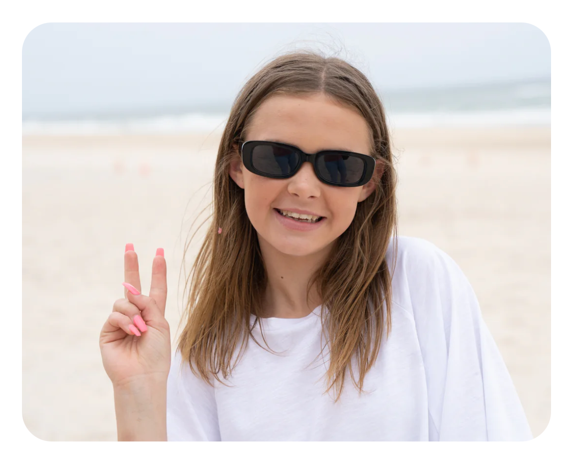 Hey Frankie Tween Sunglasses Black Gloss