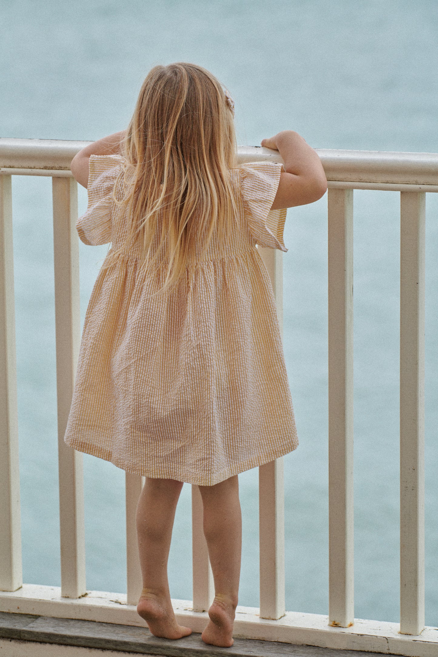 Nature Baby Bonnie Dress Golden Stripe