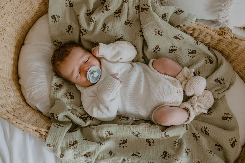 Over the Dandelions Swaddle Organic Muslin Meadow