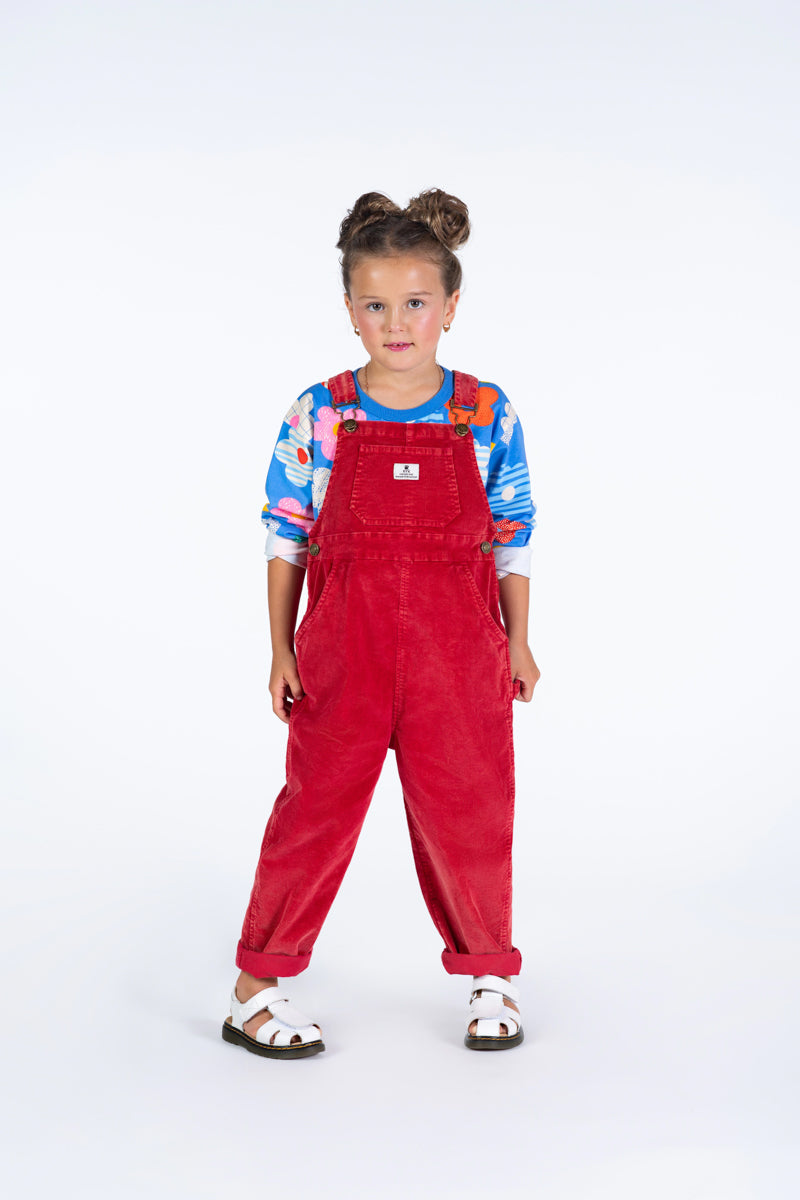 Rock Your Kid Red Cord Overalls
