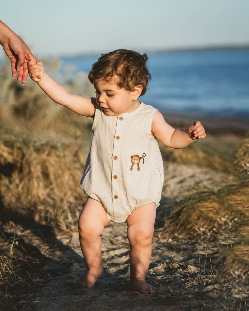 Minihaha Billie Monkey Bodysuit Almond
