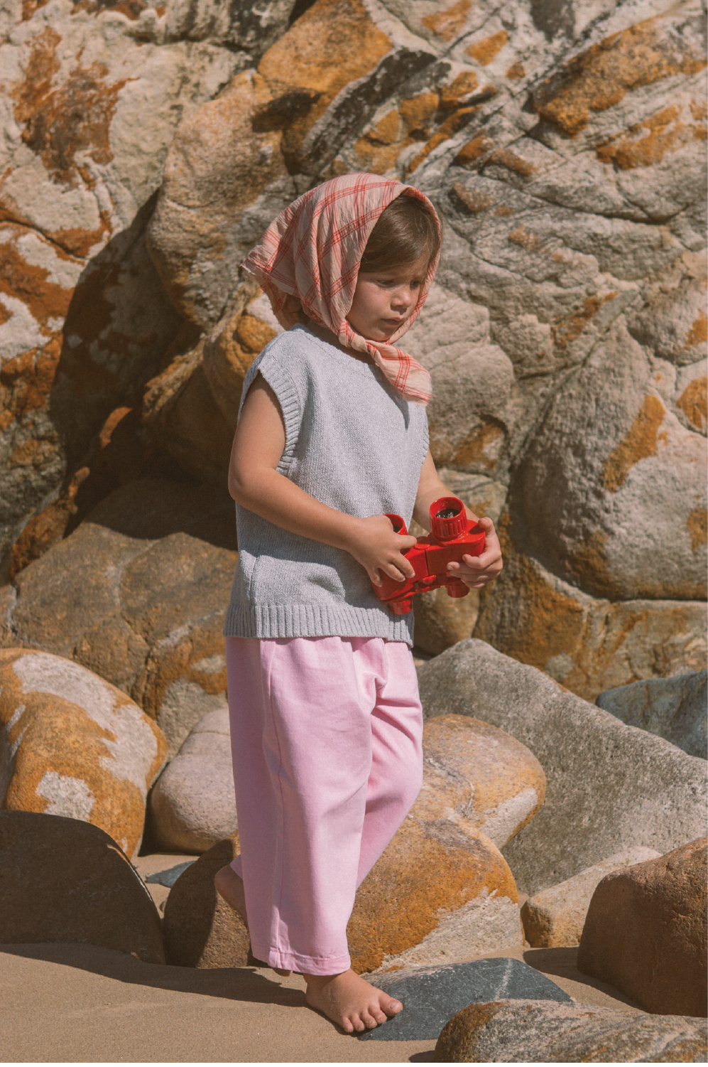 Grown Jersey Knit Vest Stone