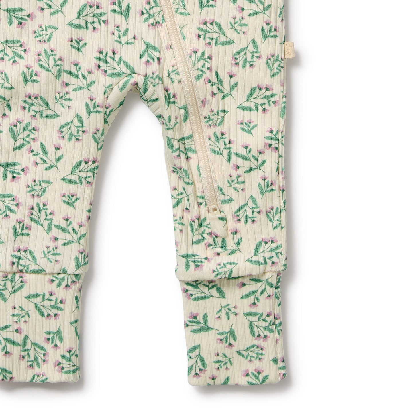 Wilson & Frenchy Organic Zipsuit with Feet Periwinkle