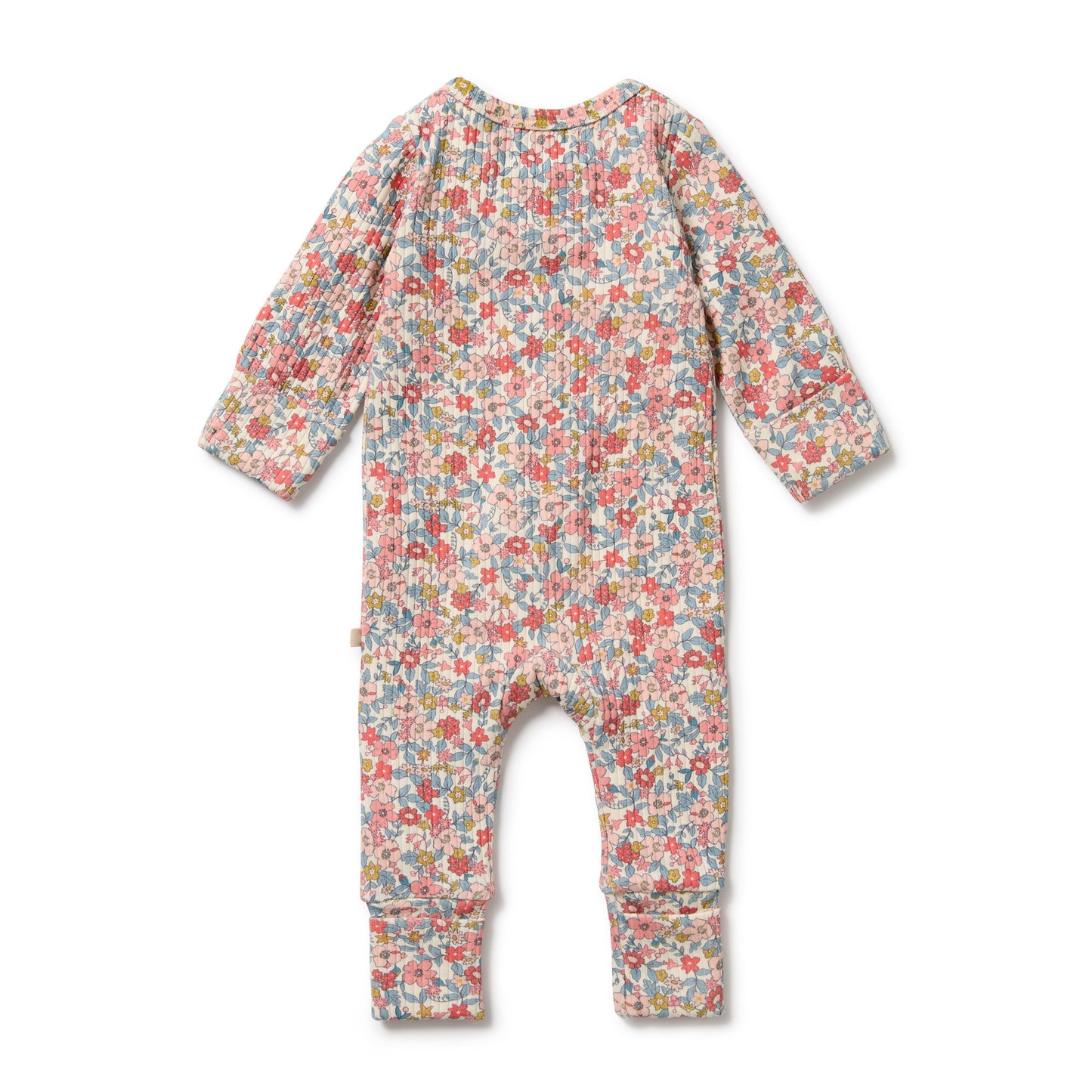 Wilson & Frenchy Organic Zipsuit with Feet Summer Bloom