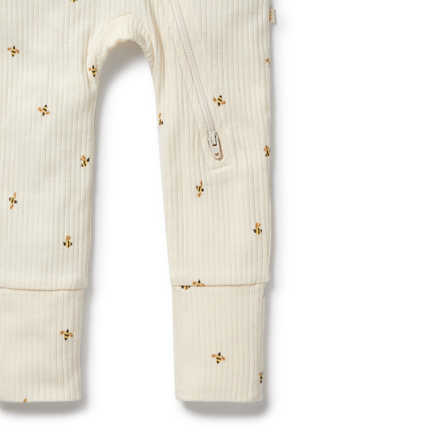Wilson & Frenchy Organic Zipsuit with Feet Bee Mine