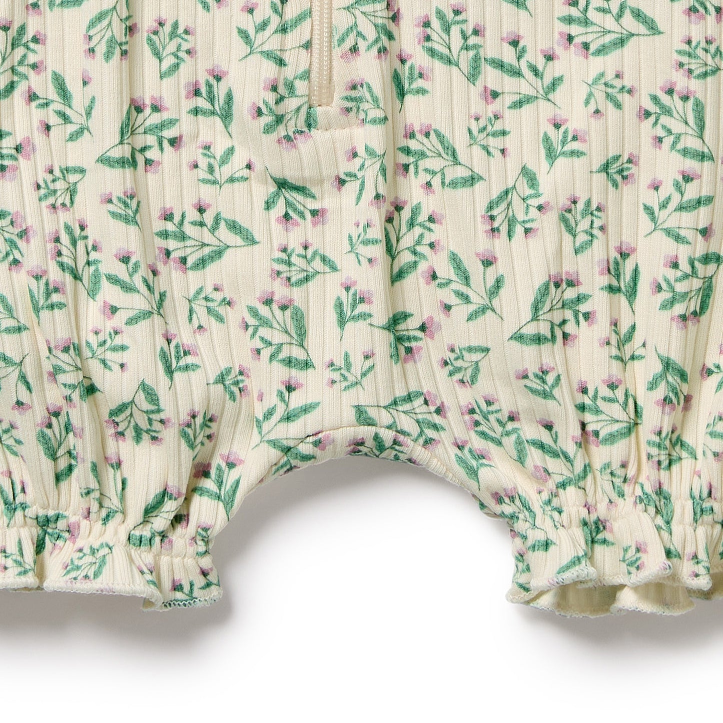 Wilson & Frenchy Organic Ruffle Zipsuit Periwinkle