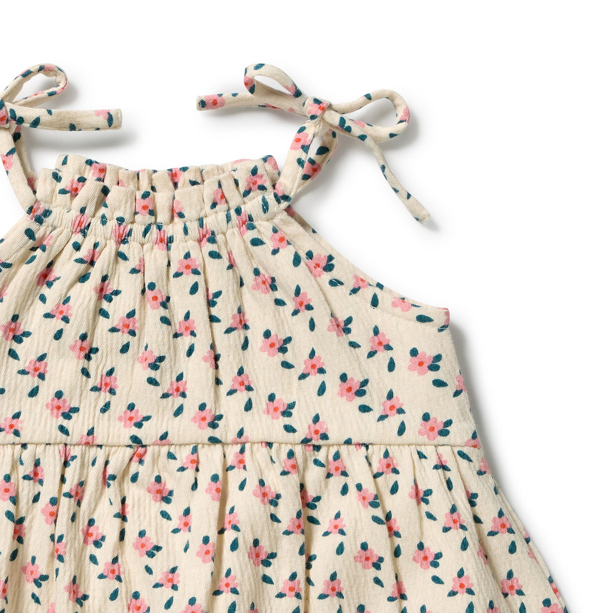 Wilson & Frenchy Organic Crinkle Ruffle Dress Little Blossom