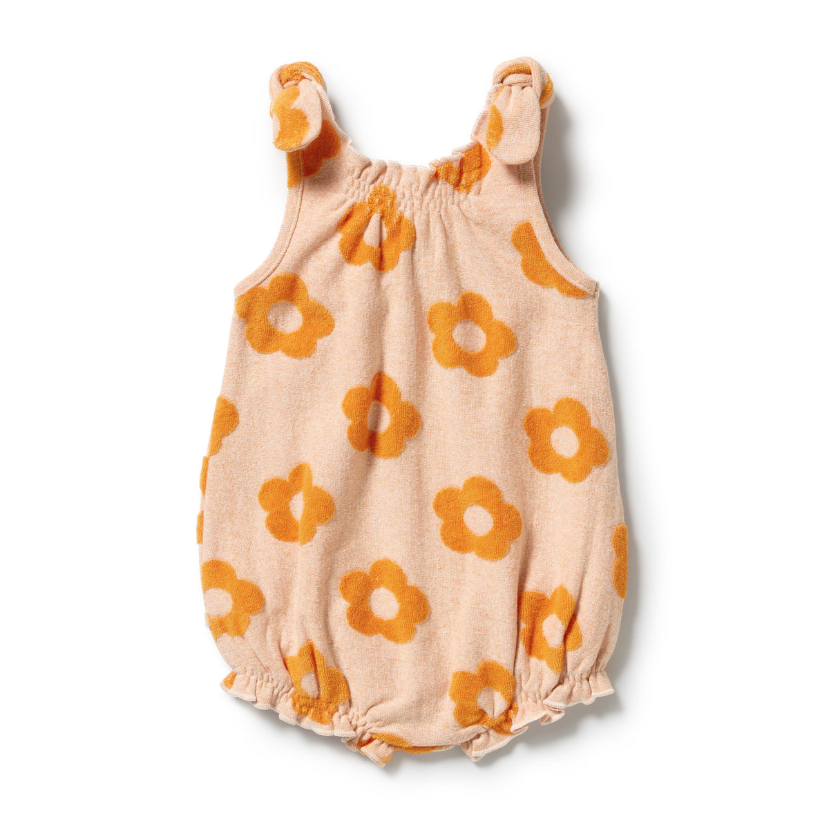 Wilson & Frenchy Organic Terry Tie Playsuit Daisy Glow