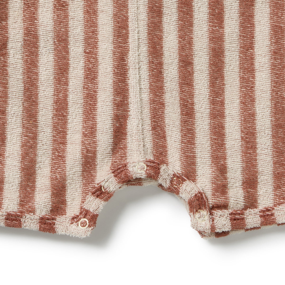 Wilson & Frenchy Organic Terry Growsuit Cherry Cola Stripe