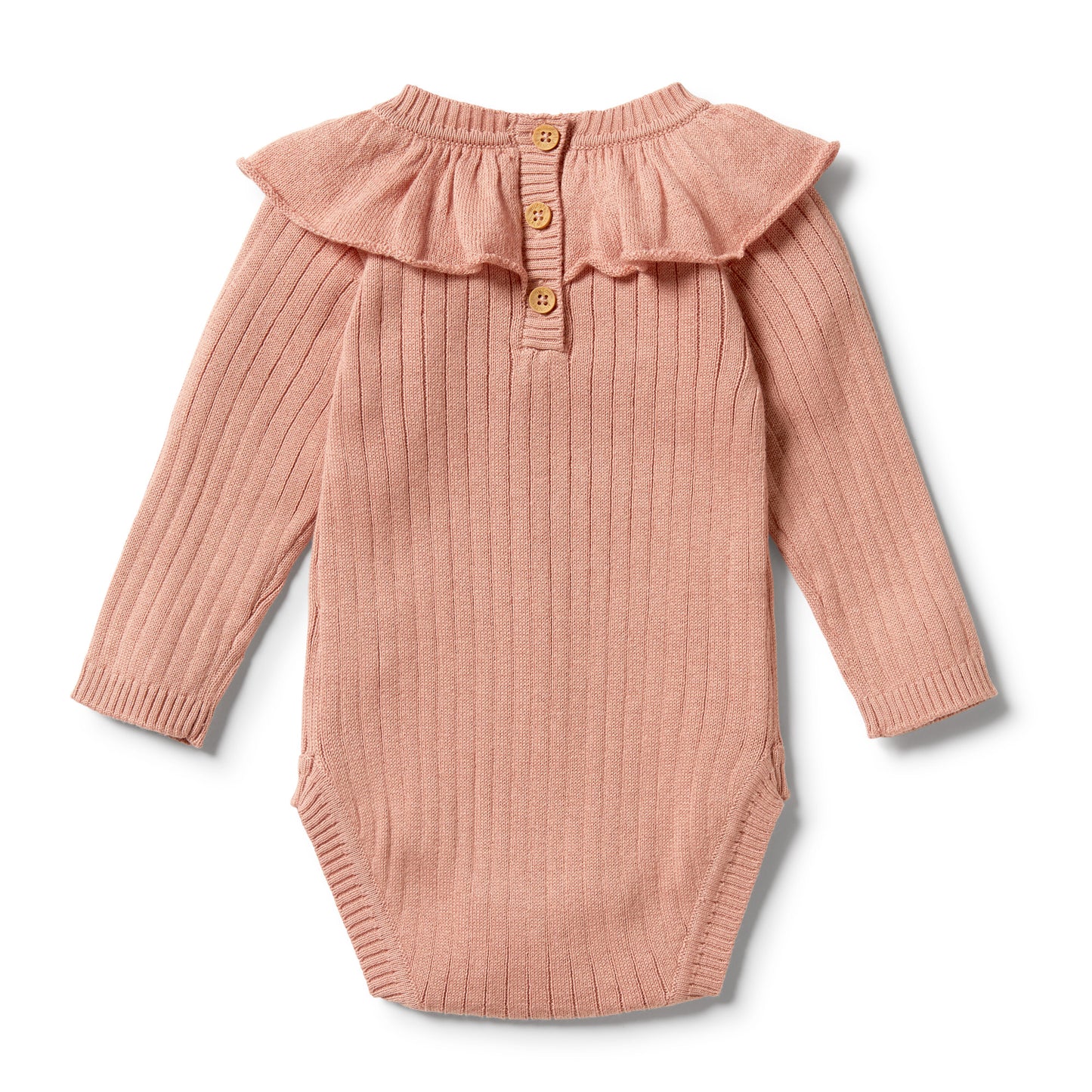 Wilson & Frenchy Knitted Rib Ruffle Bodysuit Dusk
