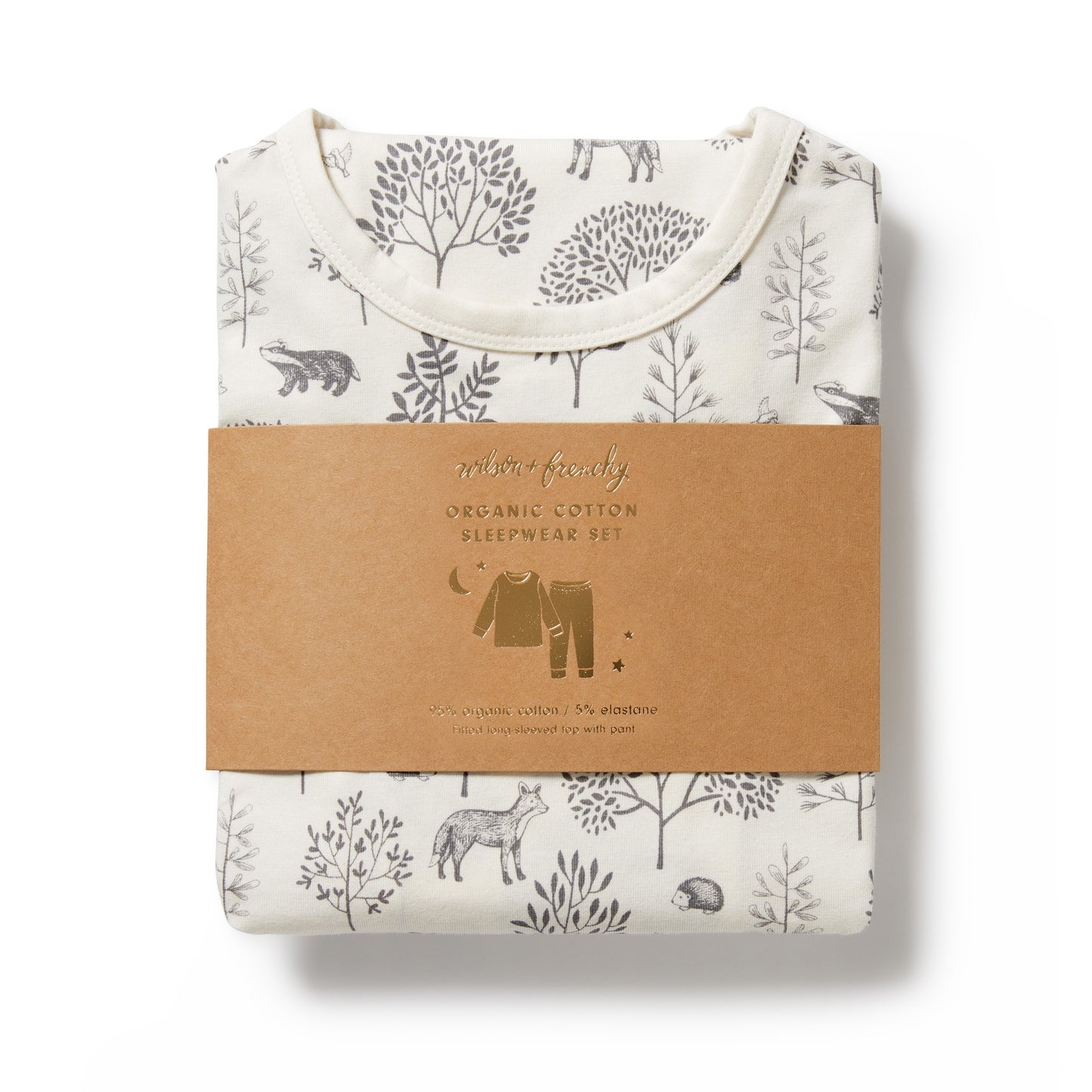 Wilson & Frenchy Organic Long Sleeved Pyjamas Woodland