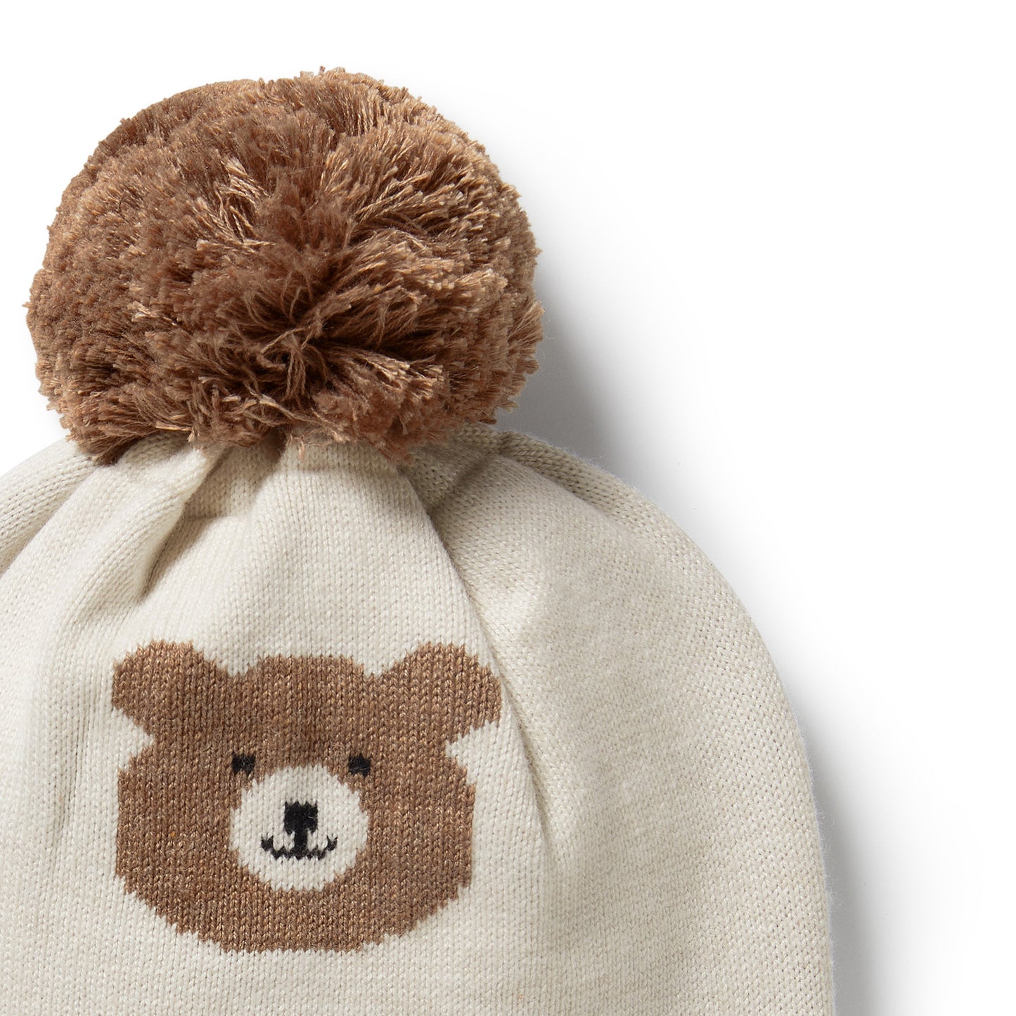 Wilson & Frenchy Organic Knitted Jacquard Hat Beary Cute