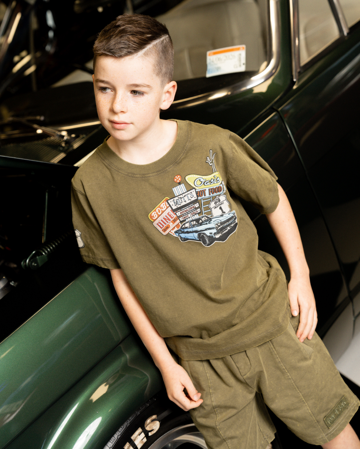 Band of Boys Washed Khaki Road Trip Tee