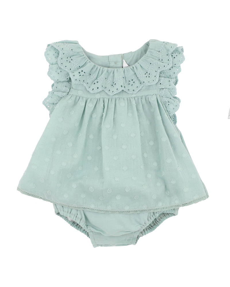 Minihaha Anya Dobby Overlay Bodysuit Dusky Sage