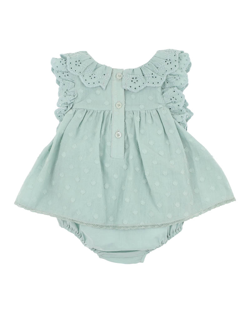Minihaha Anya Dobby Overlay Bodysuit Dusky Sage