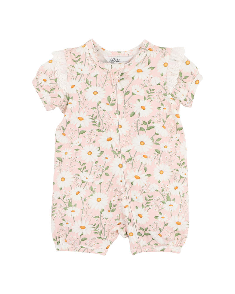 Minihaha Tess Print Short Sleeve Zipsuit