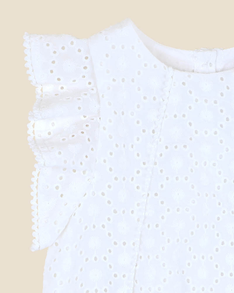 Minihaha Broderie Occasion Bodysuit Cloud