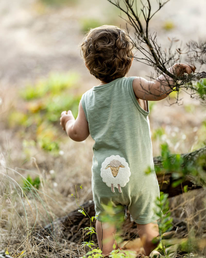 Minihaha Clayton Print Sheep Romper