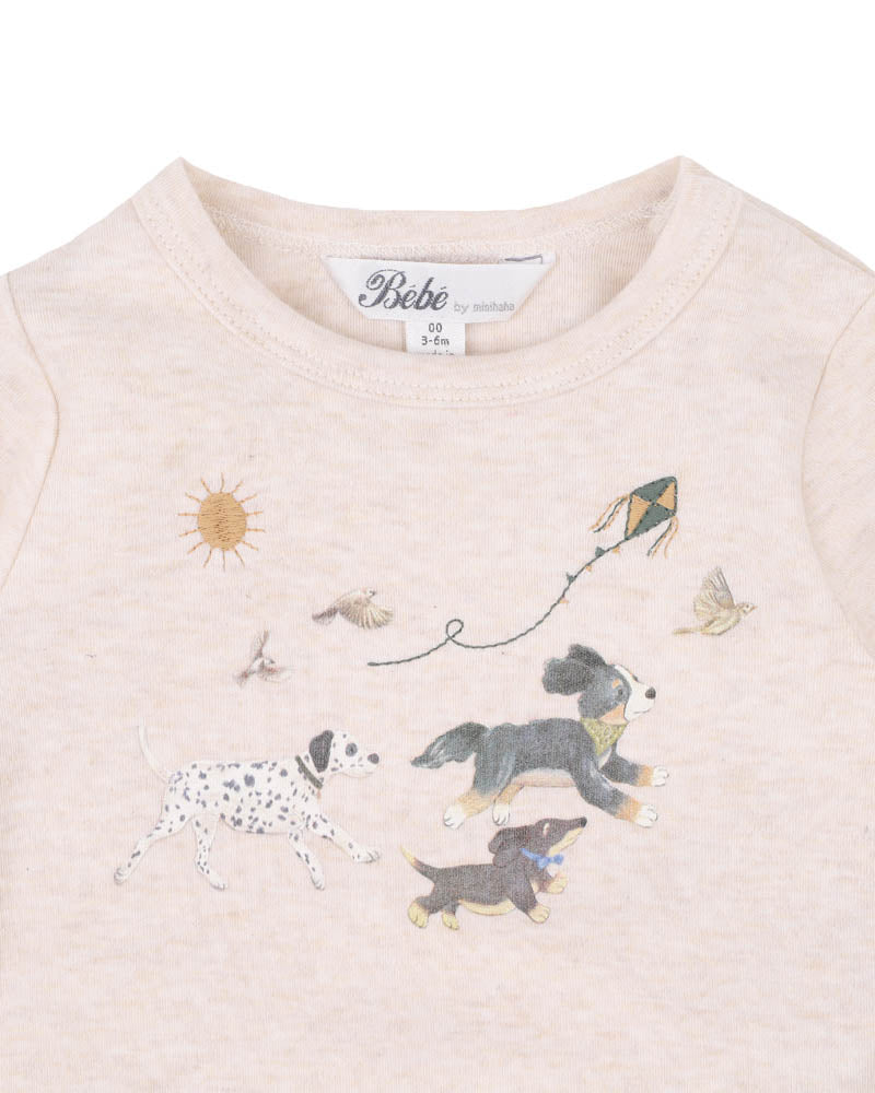 Minihaha Baby Otto Dogs Organic Long Sleeve Bodysuit