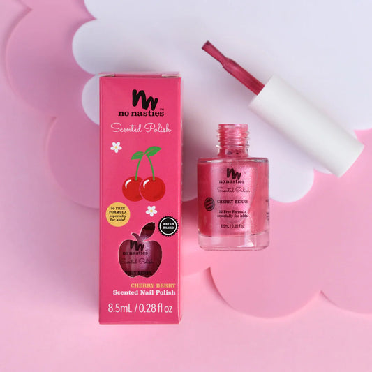 No Nasties Nail Polish Scented Cherry Bright | Bright Pink
