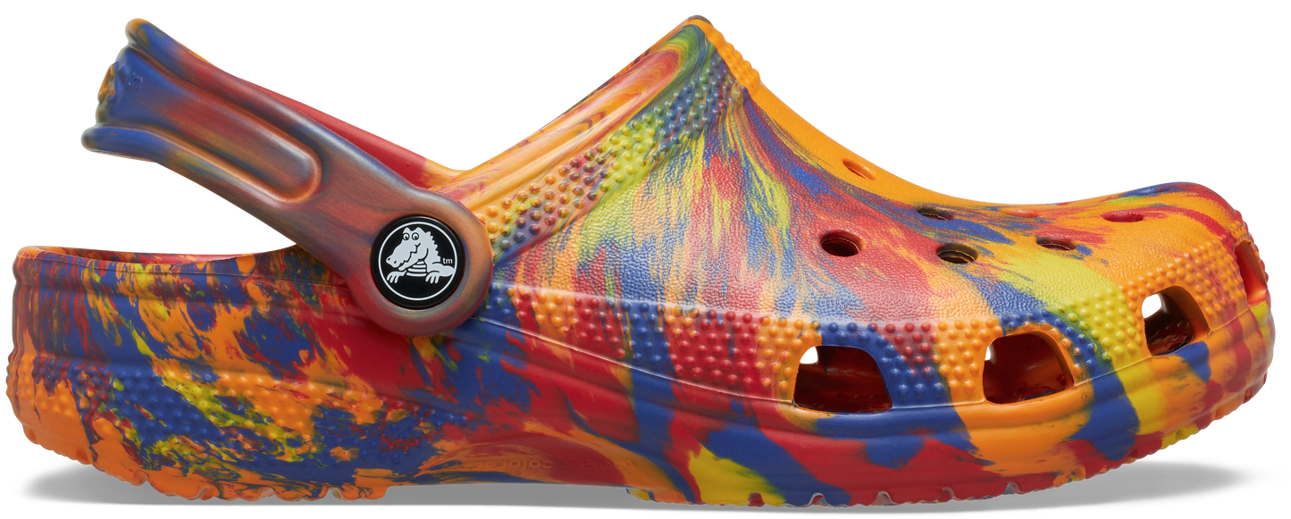 Crocs Classic Marbled Clog Toddlers Orange Zing/Multi