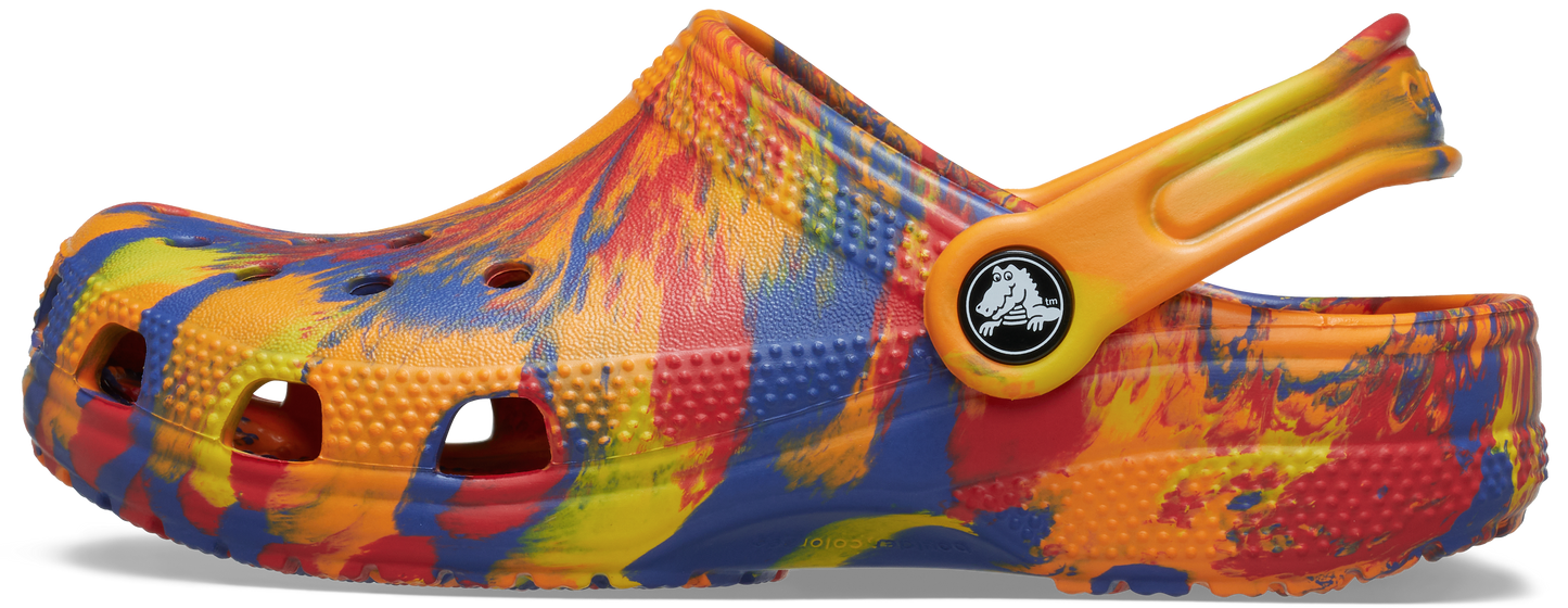 Crocs Classic Marbled Clog Kids/Youth Orange Zing/Multi