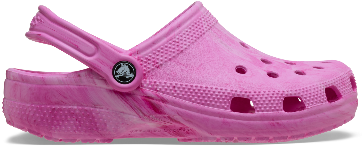 Crocs Classic Watercolour Marbled Clog Toddlers Pink Swirl
