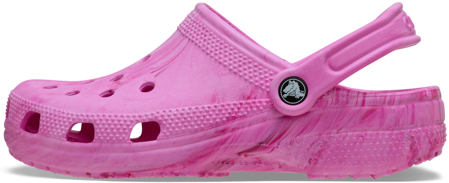 Crocs Classic Watercolour Marbled Clog Toddlers Pink Swirl