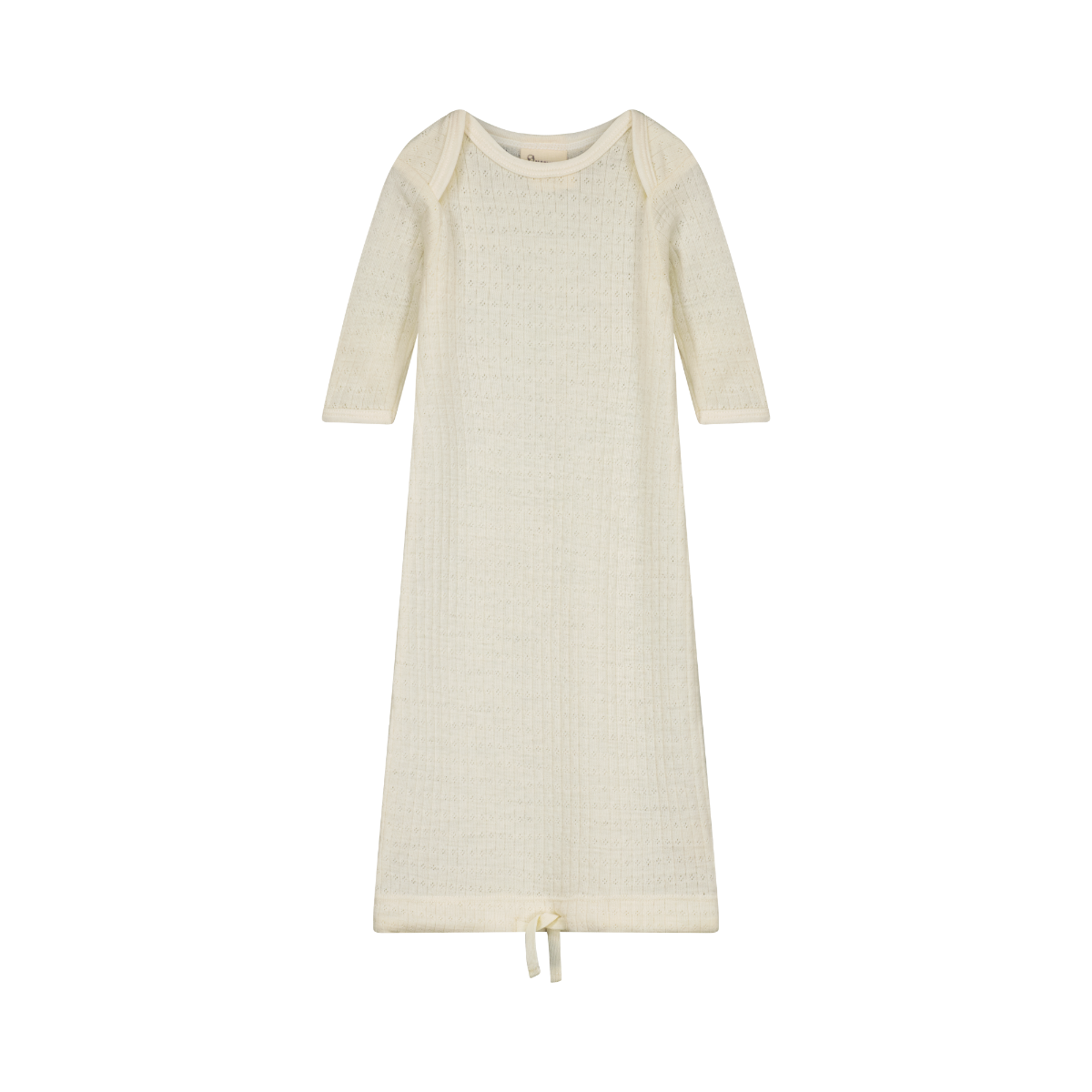Nature Baby Merino Essential Gown Pointelle Natural