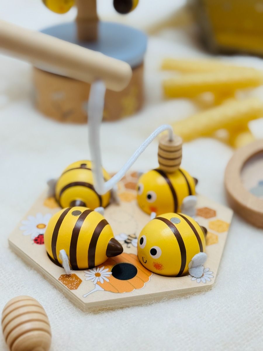 Wooden Bee Fishing Game