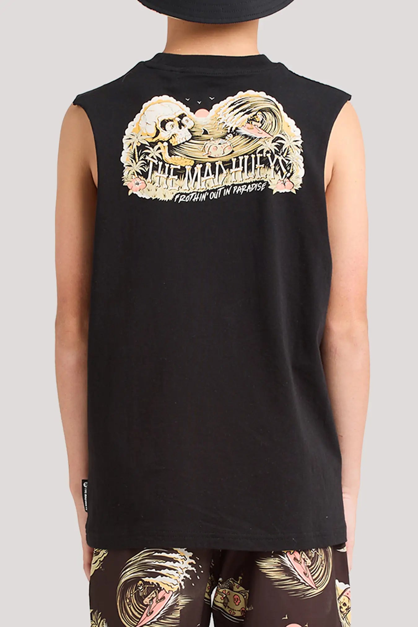 Mad Hueys Frothin Out Muscle Tee Vintage Black
