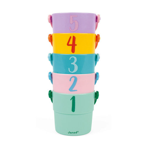 Janod Five Bath Activity Buckets Ocean