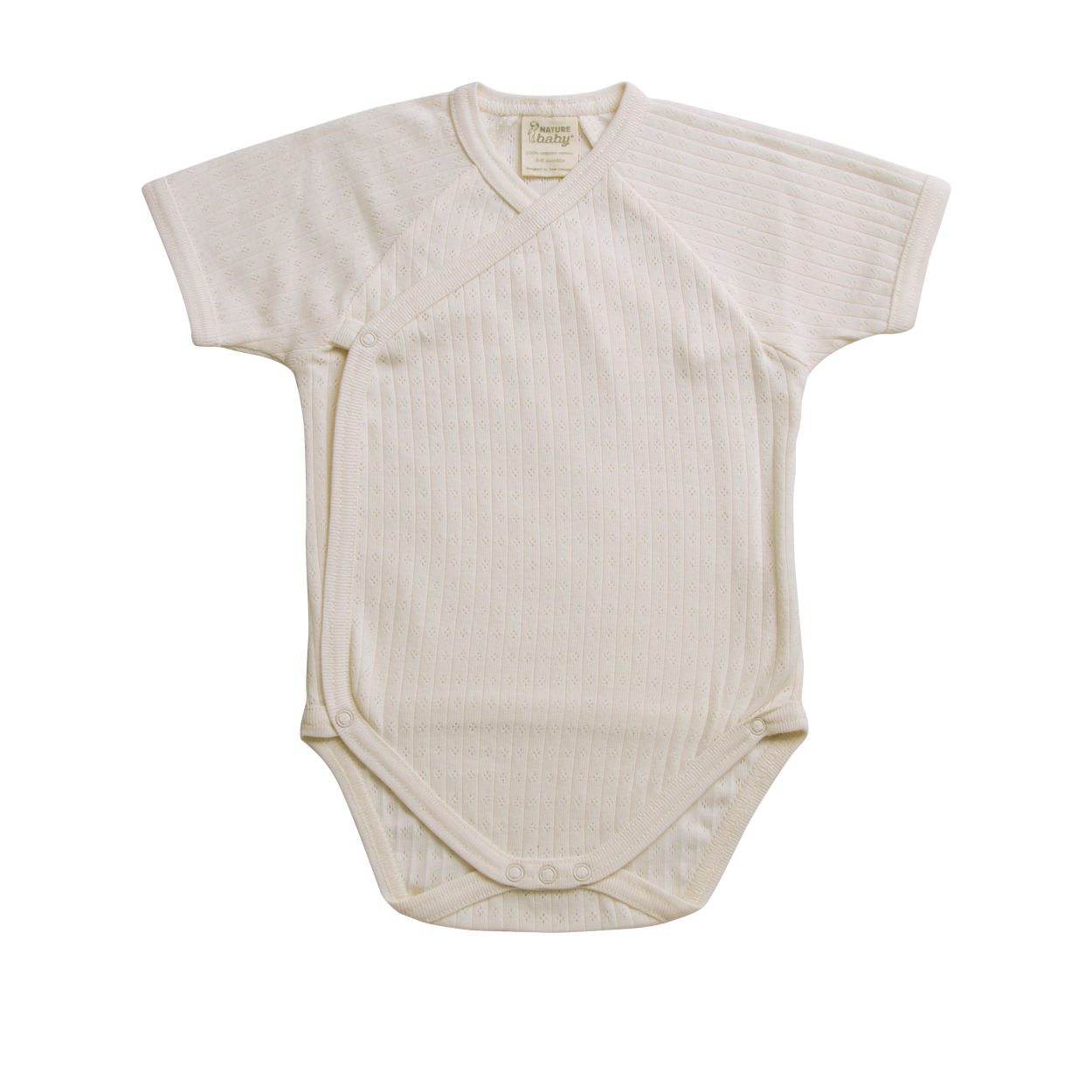 Nature Baby Short Sleeve Kimono Bodysuit Pointelle